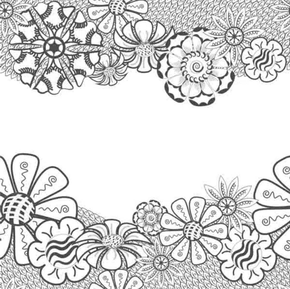 Tangle Raam 20x20 - Bloemenweide